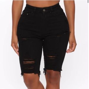 BRAND NEW Black Denim Bermuda Shorts